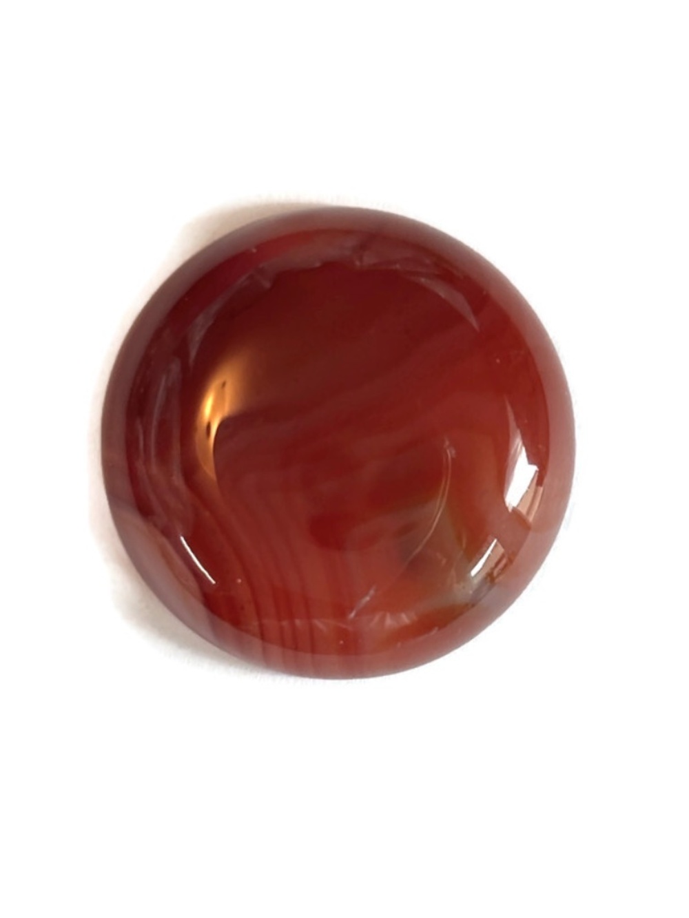 As Low As $2 Striped Red Agate Domed Stone Cabochon 24mm x 8mm (1)